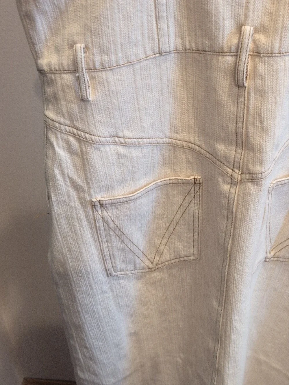 Women's Cloud Ten Denim Cream Button-Front Overall Jumper - Picture 11 of 11